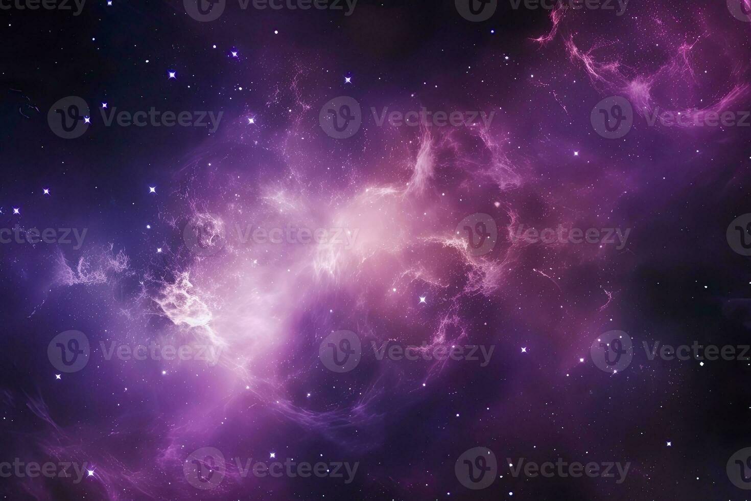 AI generated Purple Galaxy space stars in Outer Space. AI Generated photo