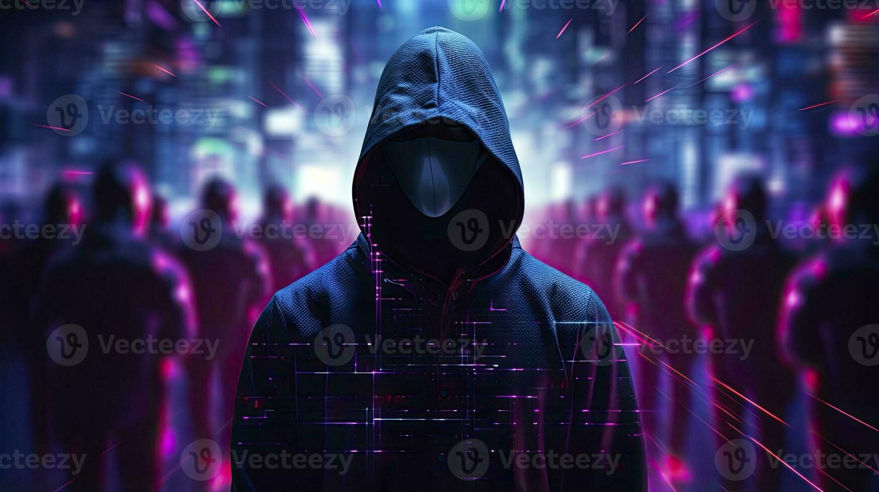 AI generated Unveiling the Anonymous Hacker. Digital Intrigue, Invisible Threats. AI Generated photo