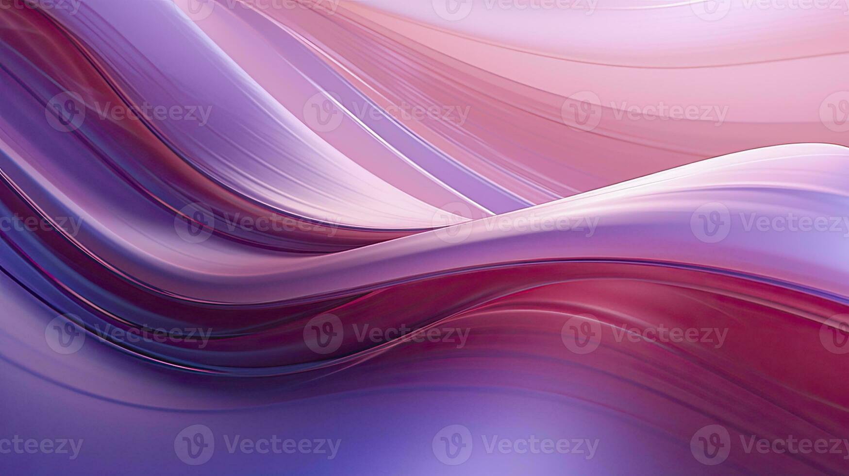 AI generated Abstract 3D image of digital waves in shades of pink and purple. AI Generated photo