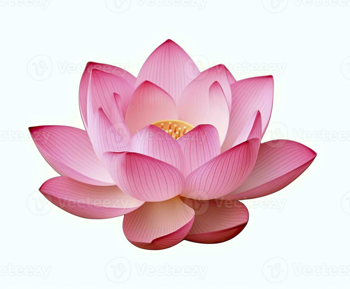 AI generated Lotus flower on white background. AI Generated photo