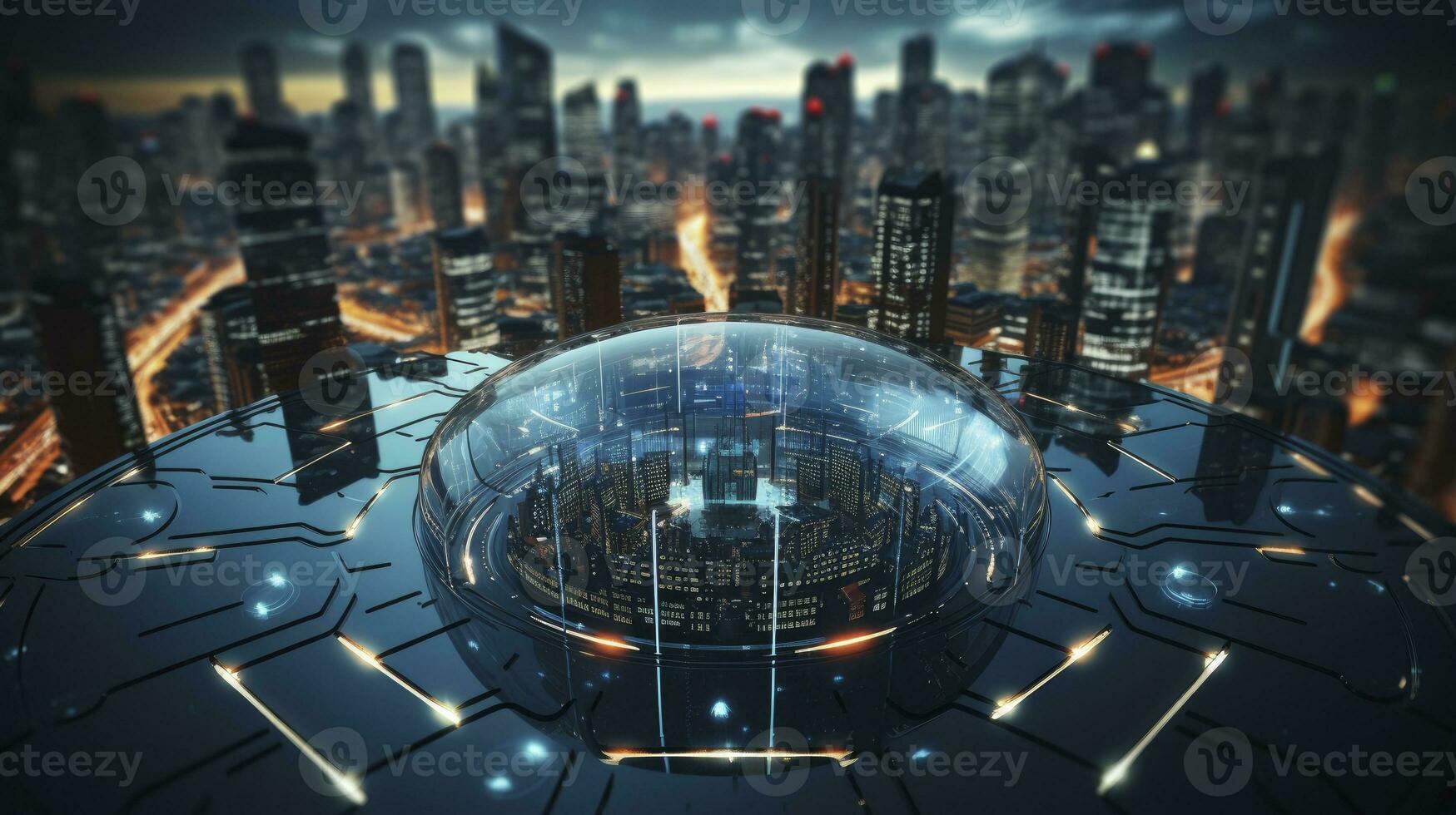 AI generated Cybersecurity in the Digital Business Landscape. AI Generated photo