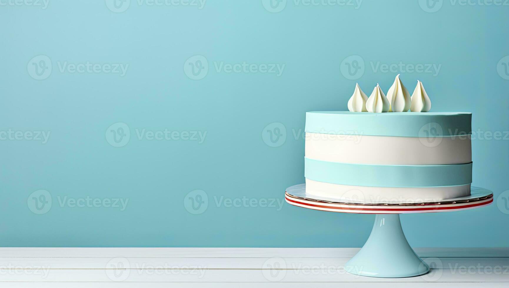 AI generated Happy Birthday cake for party. AI Generated photo
