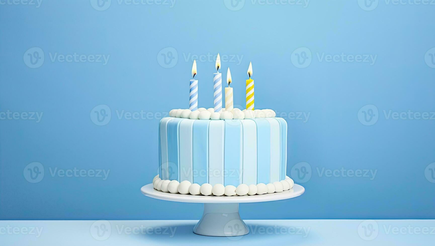 AI generated Happy Birthday cake for party. AI Generated photo