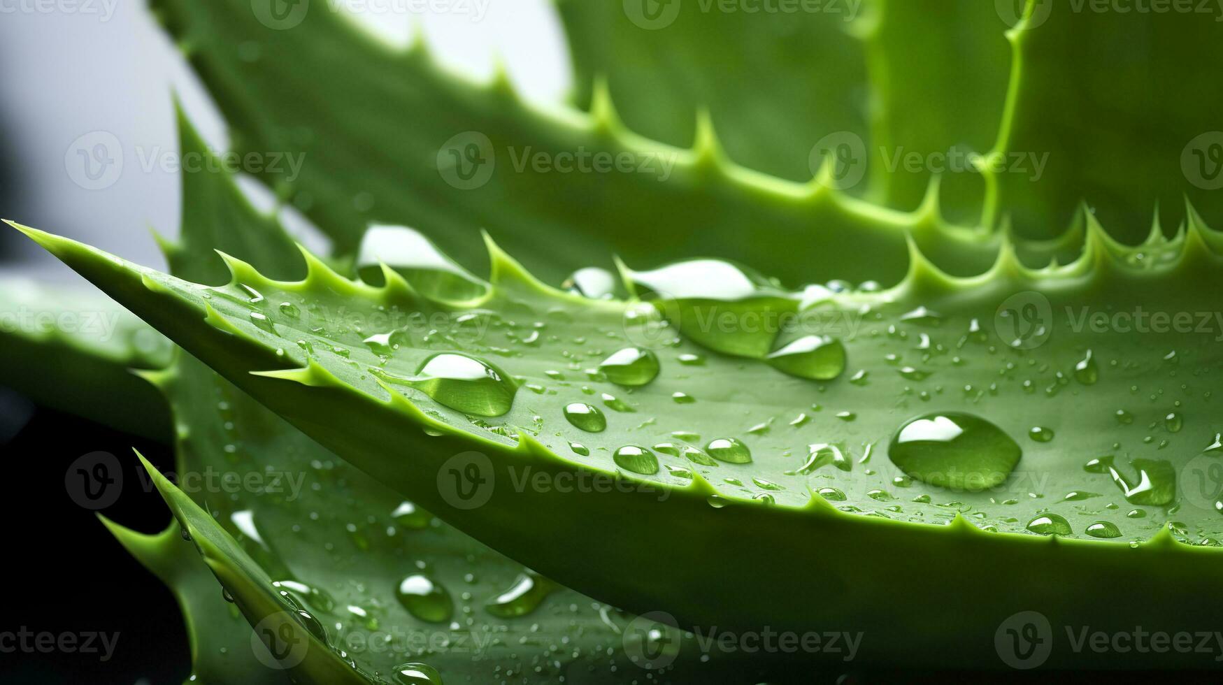 AI generated Visualizing the presentation of the plant Aloe Vera. Generative AI photo