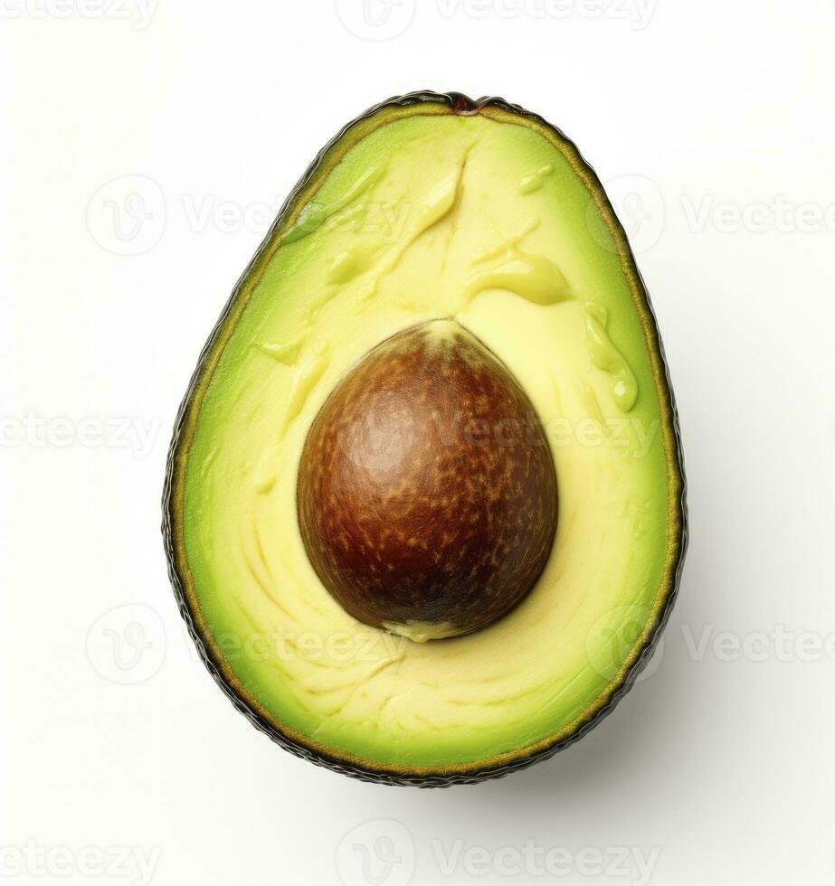 ai generado aguacate en blanco antecedentes. ai generado foto