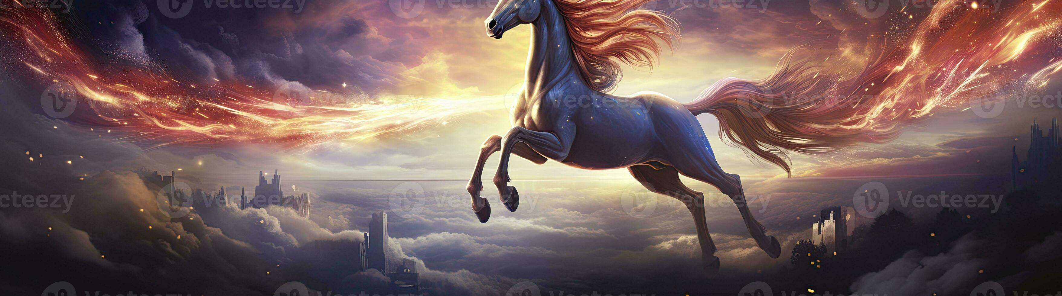 AI generated A beautiful horse.. AI Generated photo