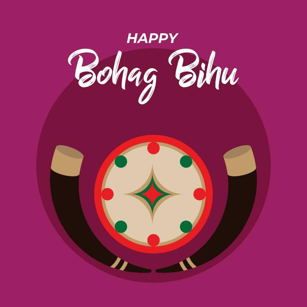 vector illustration of happy bihu festival