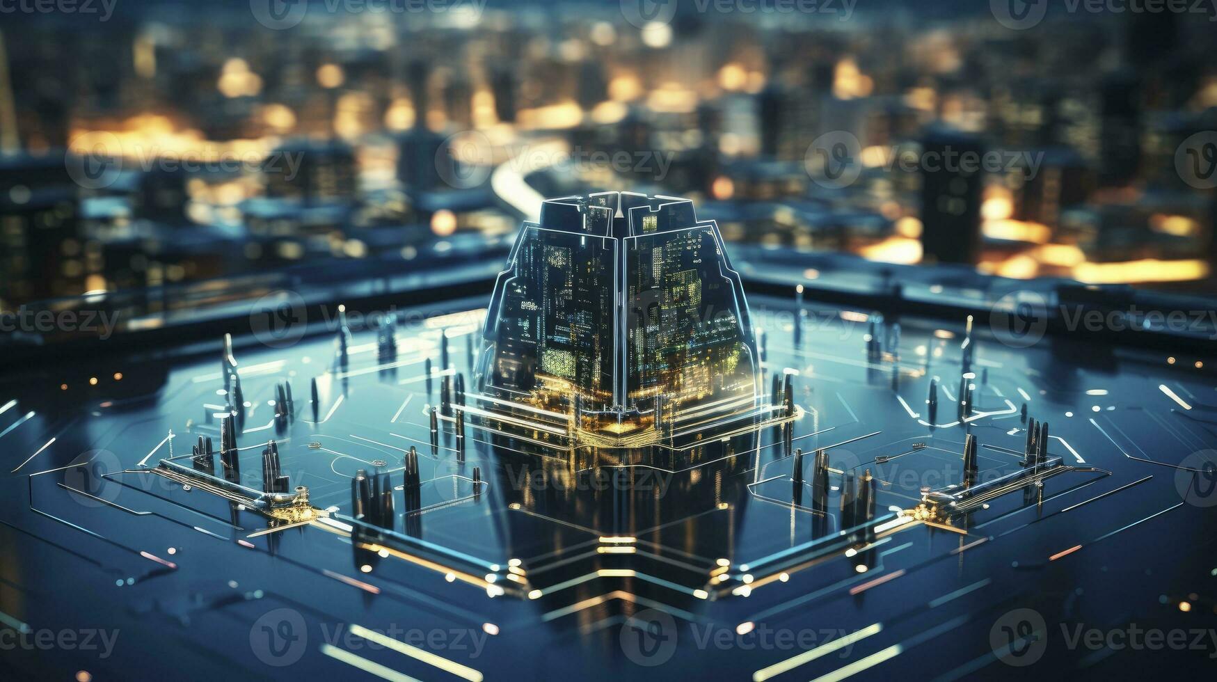 AI generated Cybersecurity in the Digital Business Landscape. AI Generated photo