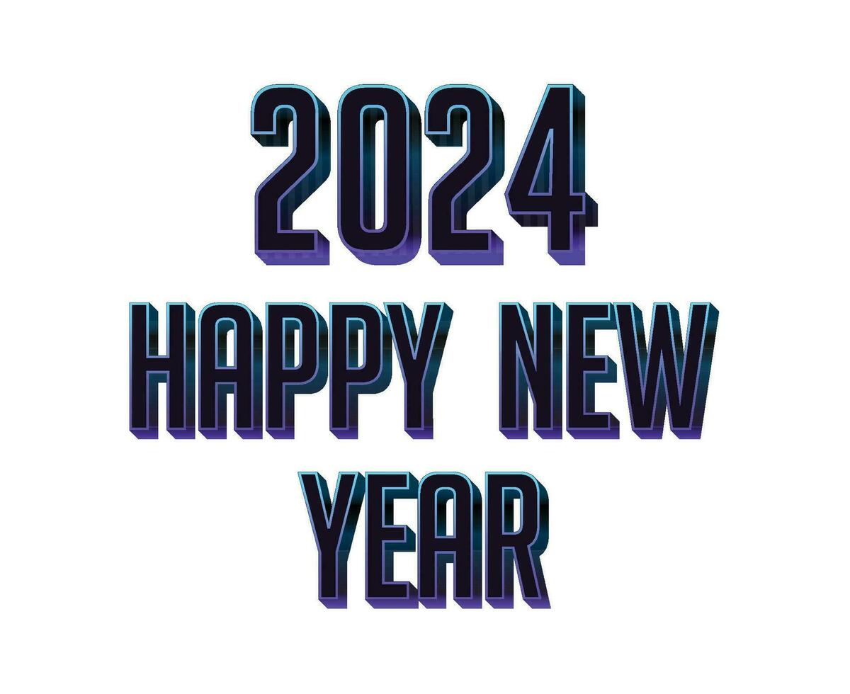 Happy New Year 2024 Abstract Graphic Design Vector Logo Symbol Illustration