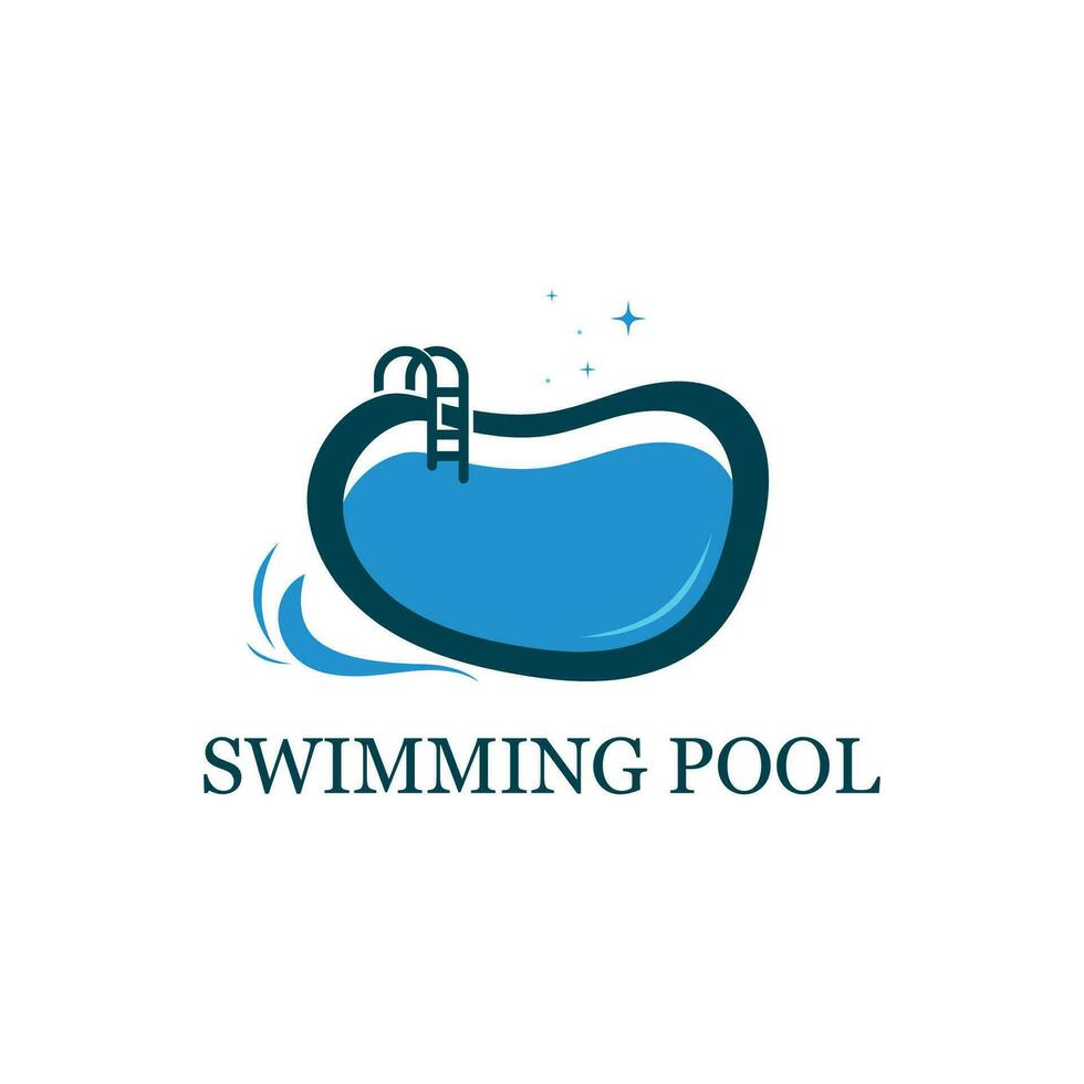 Swimming Pool Service Logo Template vector