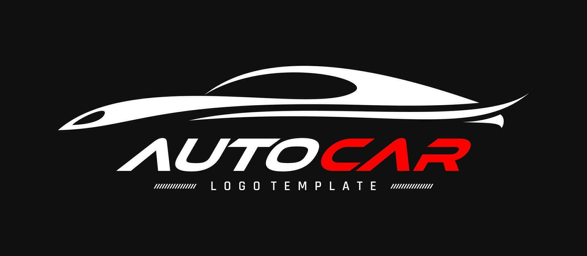 Abstract car silhouette logo design, modern minimalist simple flat premium concept. vector illustration