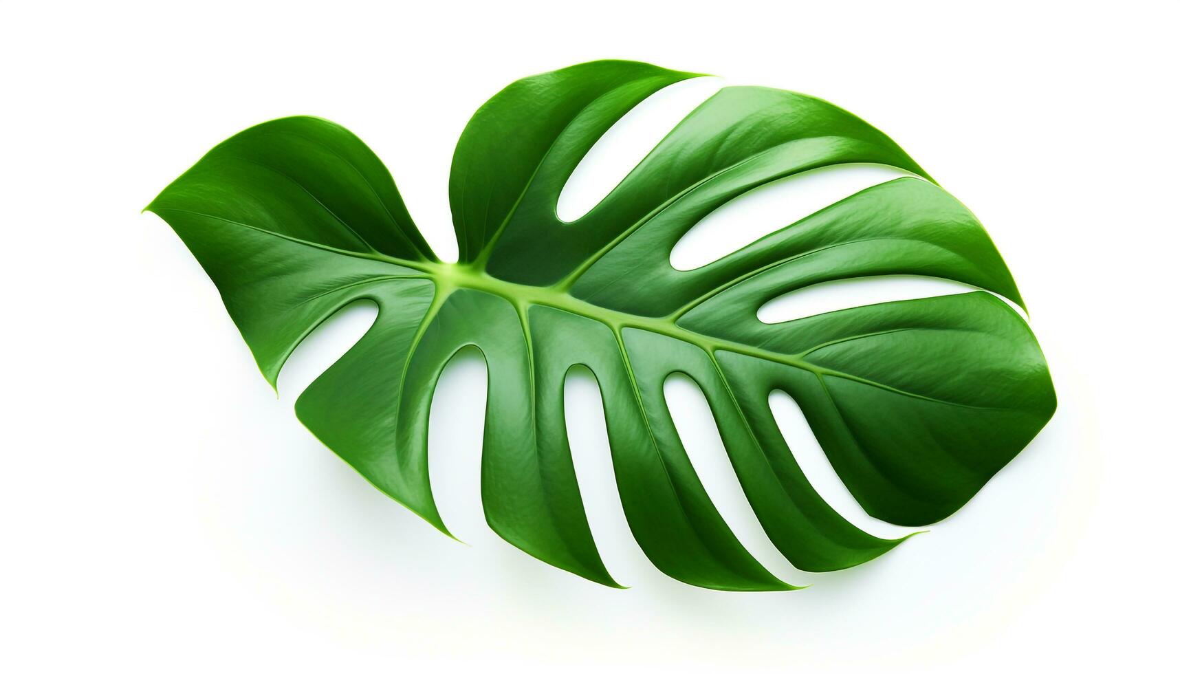 AI generated Monstera leaf isolated leaves photo