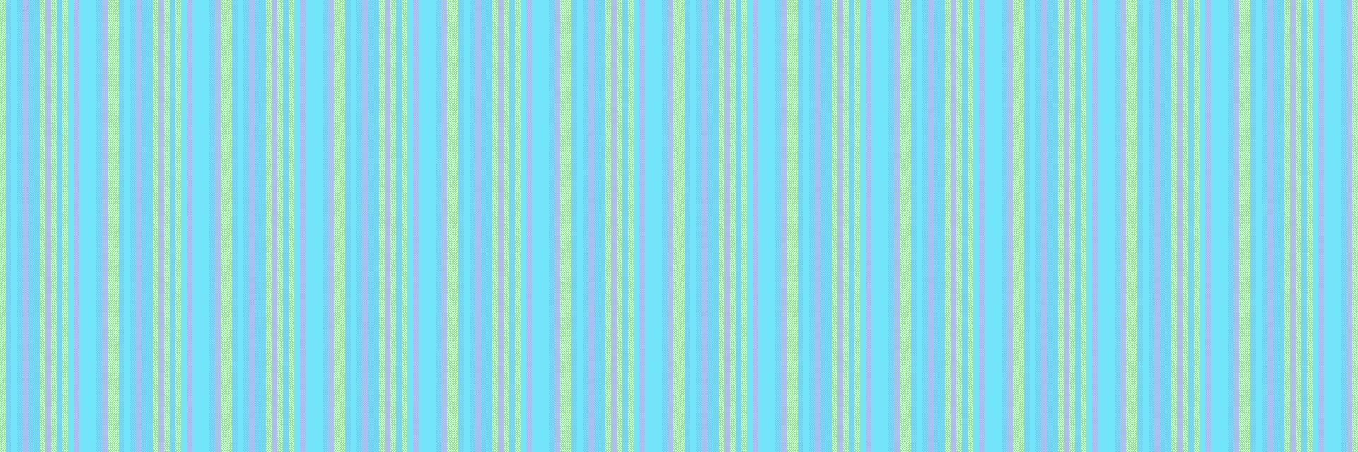 Interior texture pattern lines, easter fabric background stripe. Book seamless vertical textile vector in cyan and laser lemon colors.