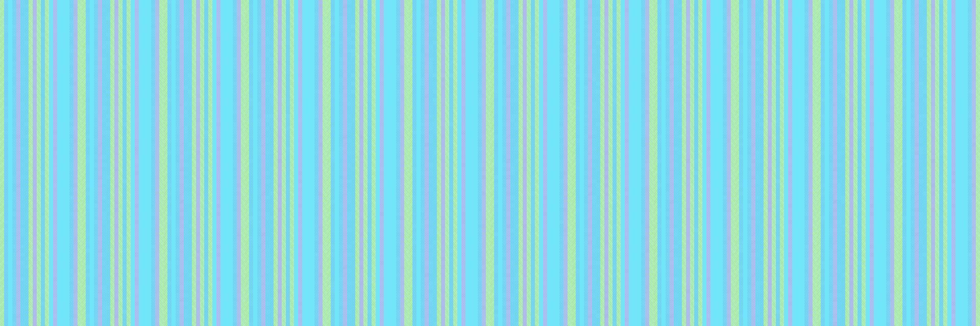 Interior texture pattern lines, easter fabric background stripe. Book seamless vertical textile vector in cyan and laser lemon colors.