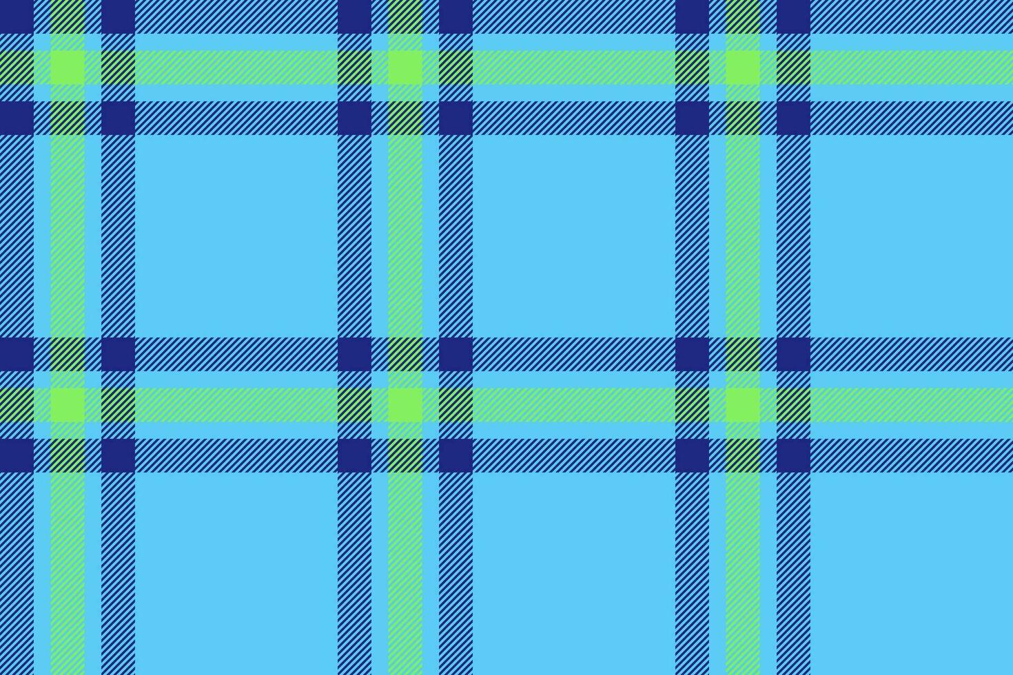 Plaid background, check seamless pattern in blue. Vector fabric texture for textile print, wrapping paper, gift card or wallpaper.