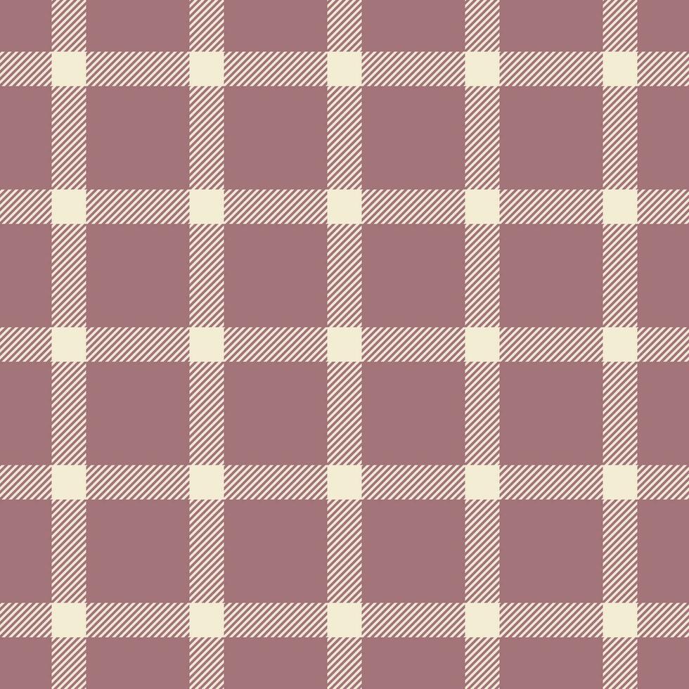 Cross fabric pattern background, velvet plaid texture check. Golf tartan seamless vector textile in red and antique white colors.