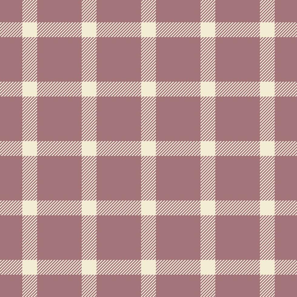 Cross fabric pattern background, velvet plaid texture check. Golf tartan seamless vector textile in red and antique white colors.