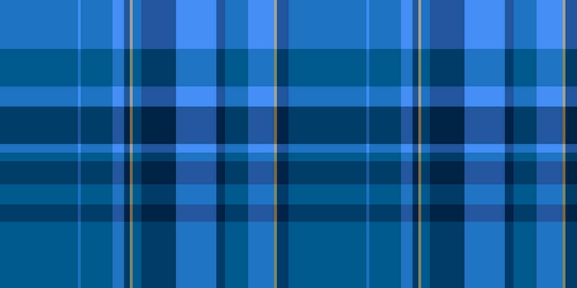 Tribal textile tartan check, design background pattern texture. Rough seamless fabric vector plaid in blue and cyan colors.
