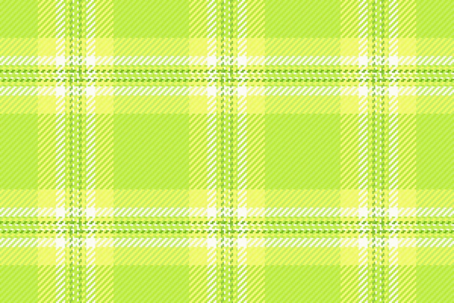 Tidy textile vector seamless, outfit fabric texture pattern. Dress tartan check plaid background in lime and white colors.