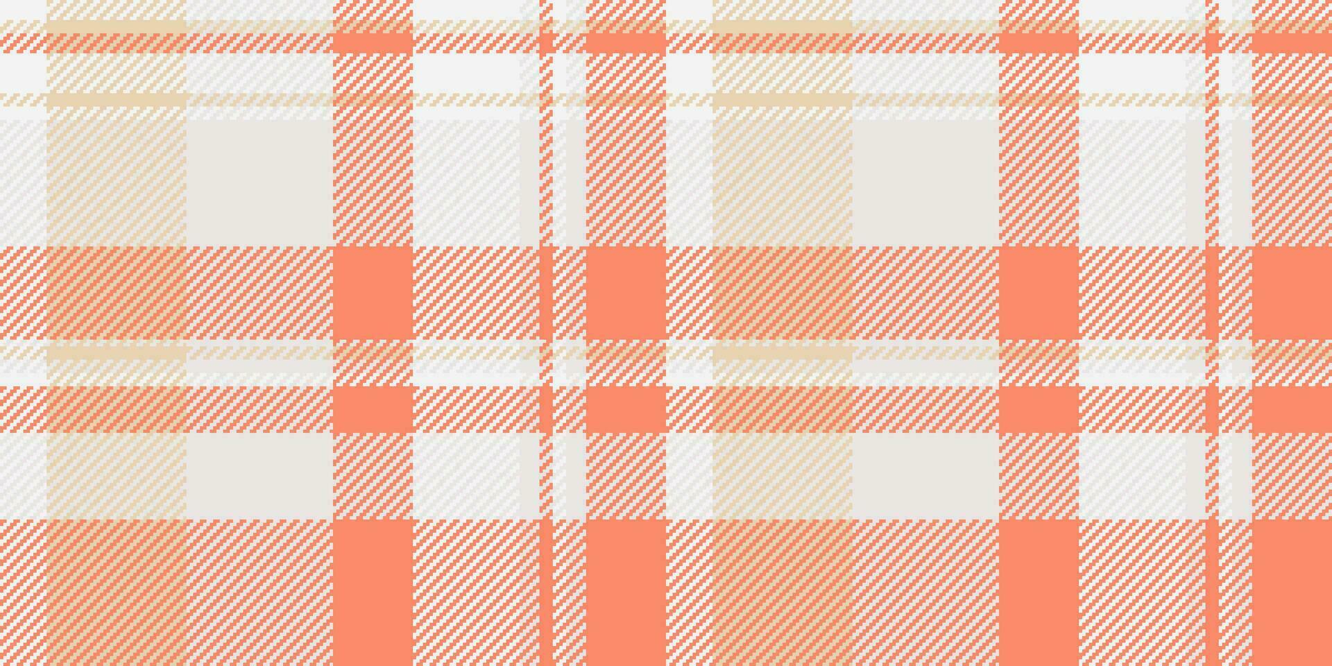 Wallpaper background check vector, mat tartan seamless plaid. Pure fabric texture pattern textile in white and red colors. vector