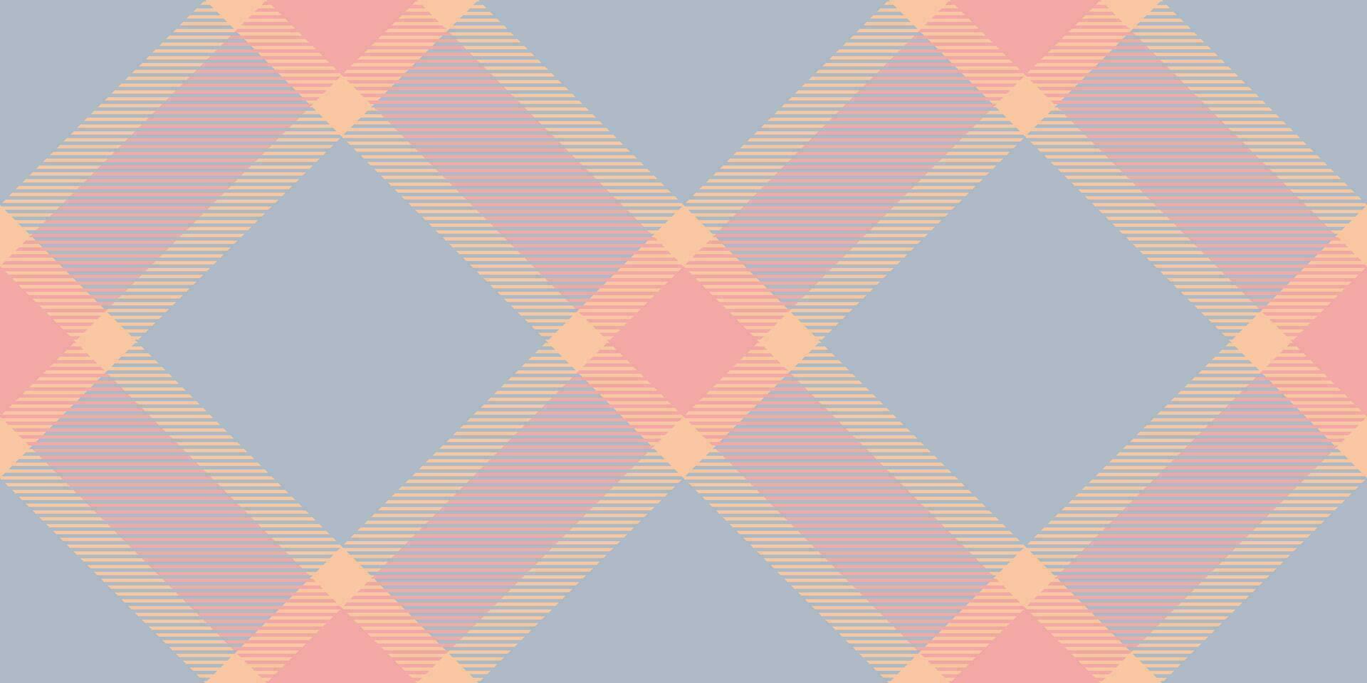 Gift tartan seamless plaid, poster fabric check background. Chequered textile texture vector pattern in pastel and red colors.