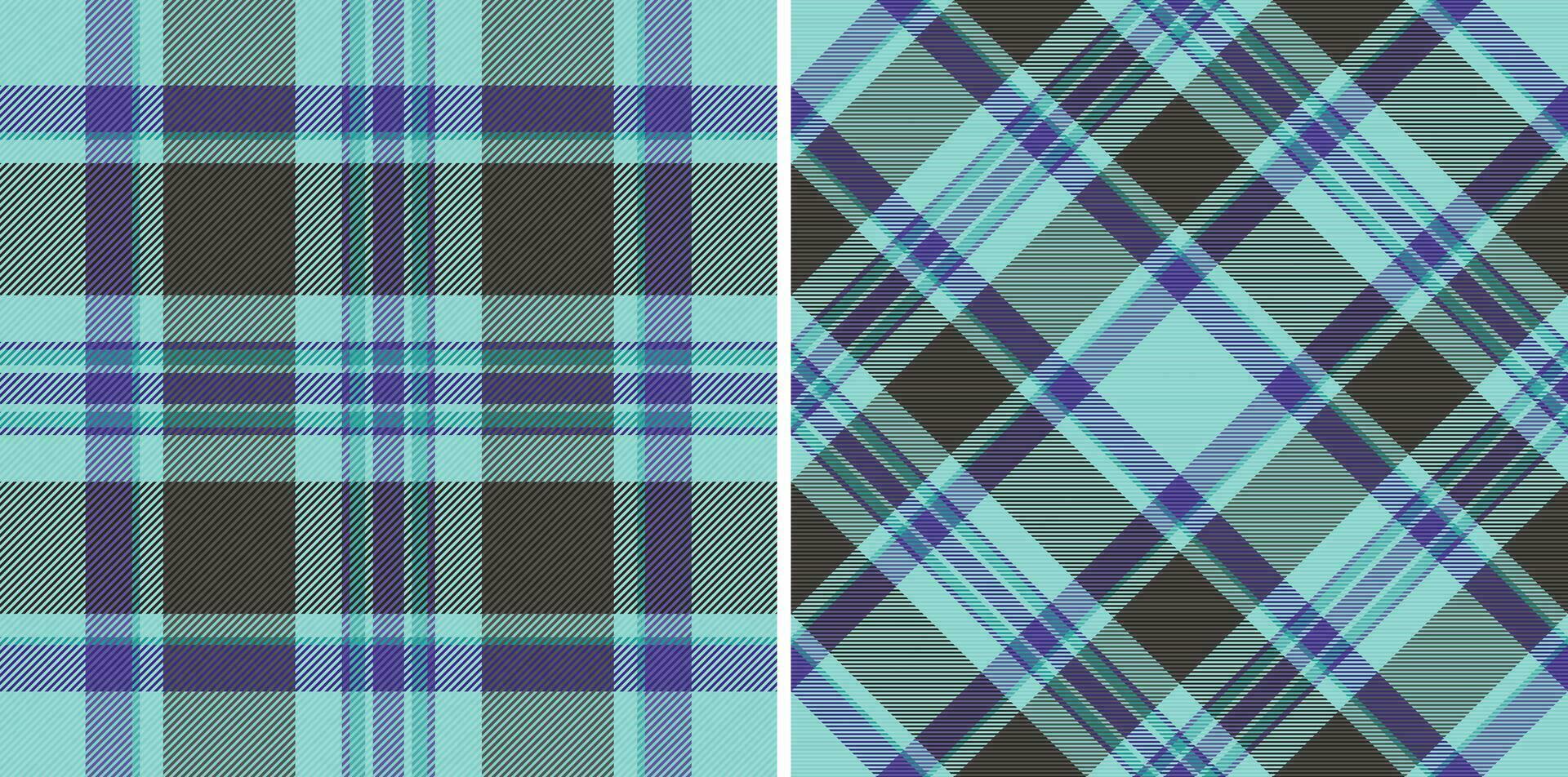 Plaid check textile of pattern tartan seamless with a fabric background vector texture. Set in dark colors for luxurious bed linens.