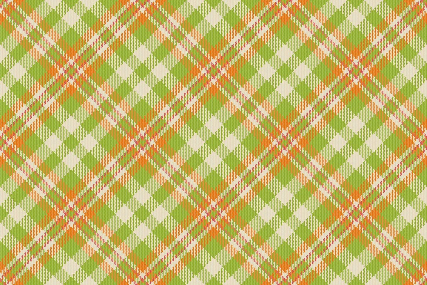 Olive tartan background vector, jpg seamless texture pattern. Skirt fabric check plaid textile in lime and light colors. vector