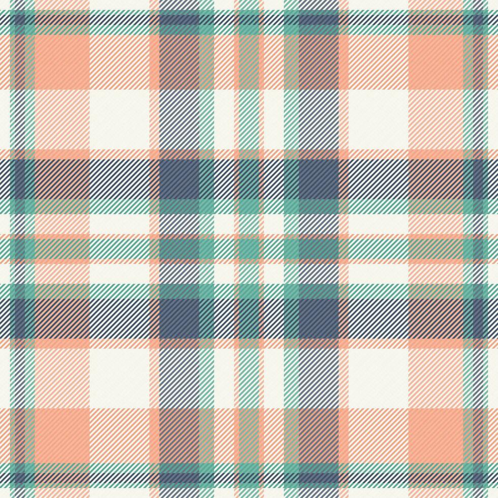 Flow textile seamless tartan, thread pattern fabric vector. Season plaid background check texture in white and teal colors. vector