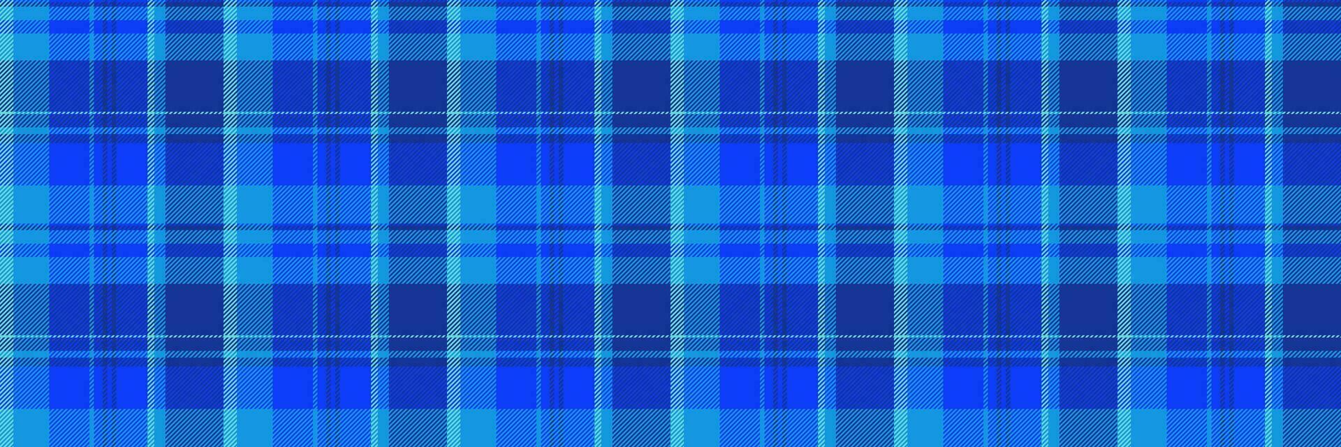 Beautiful check seamless pattern, random plaid tartan textile. Couch background fabric texture vector in cyan and bright colors.