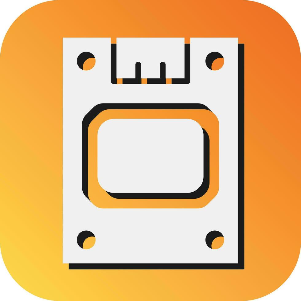 SSD Vector Glyph Gradient Background Icon For Personal And Commercial Use.