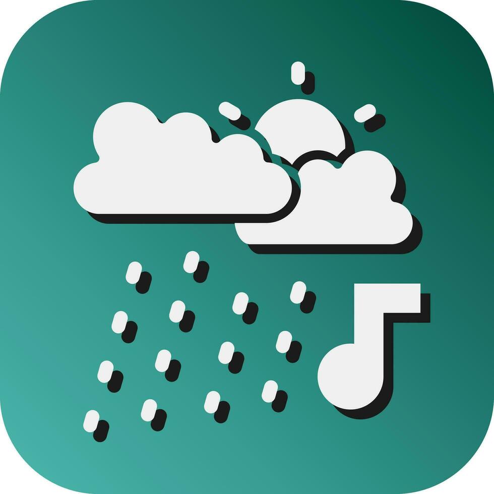 Rain Vector Glyph Gradient Background Icon For Personal And Commercial Use.