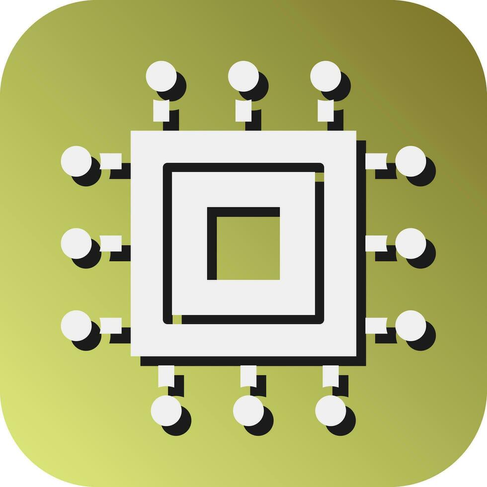 Processor Vector Glyph Gradient Background Icon For Personal And Commercial Use.