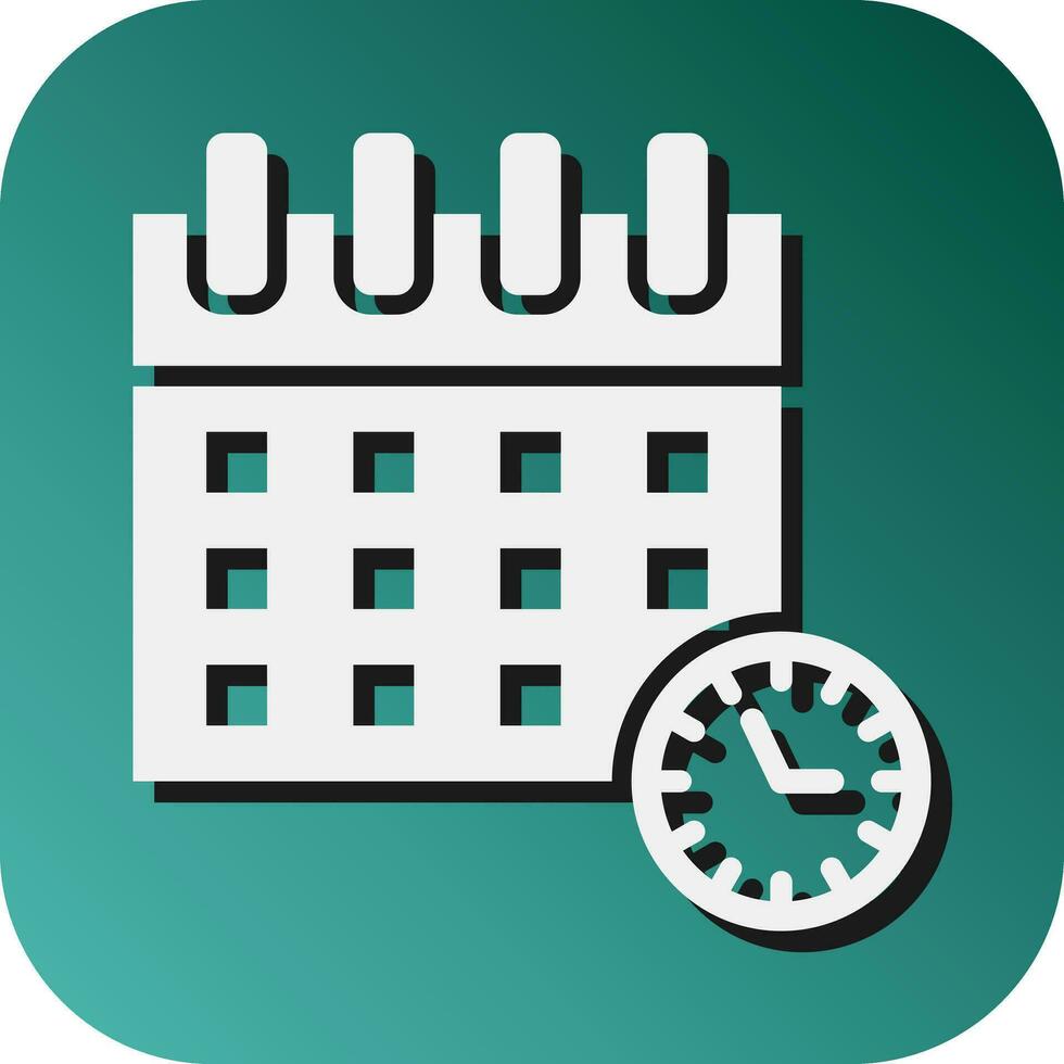 Deadline Vector Glyph Gradient Background Icon For Personal And Commercial Use.