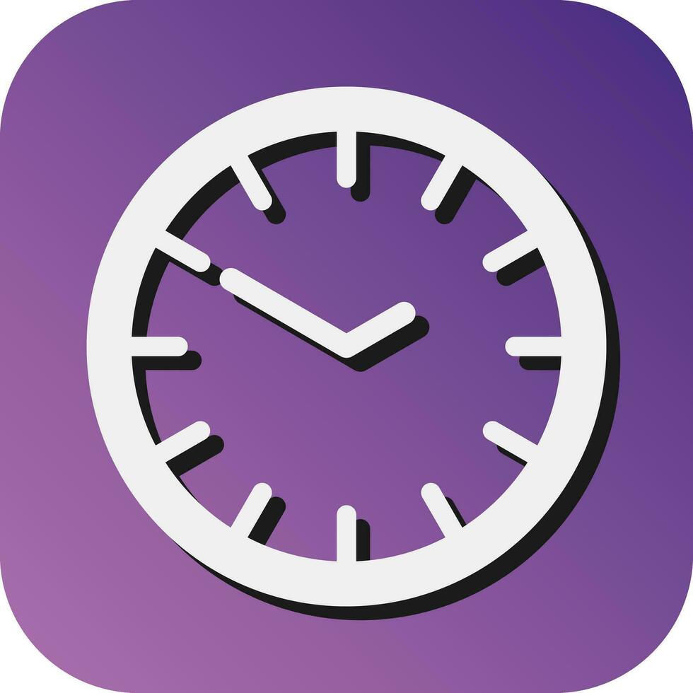 Clock Vector Glyph Gradient Background Icon For Personal And Commercial Use.