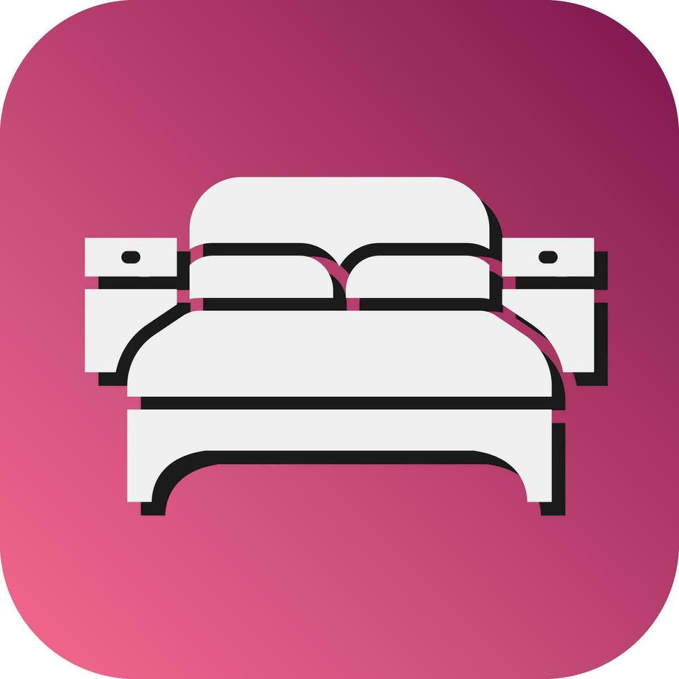 cama vector glifo degradado antecedentes icono para personal y comercial usar.