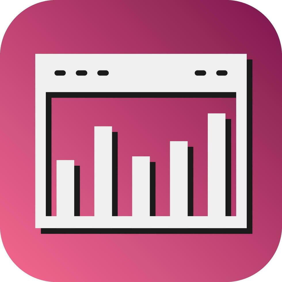 Statistics Vector Glyph Gradient Background Icon For Personal And Commercial Use.