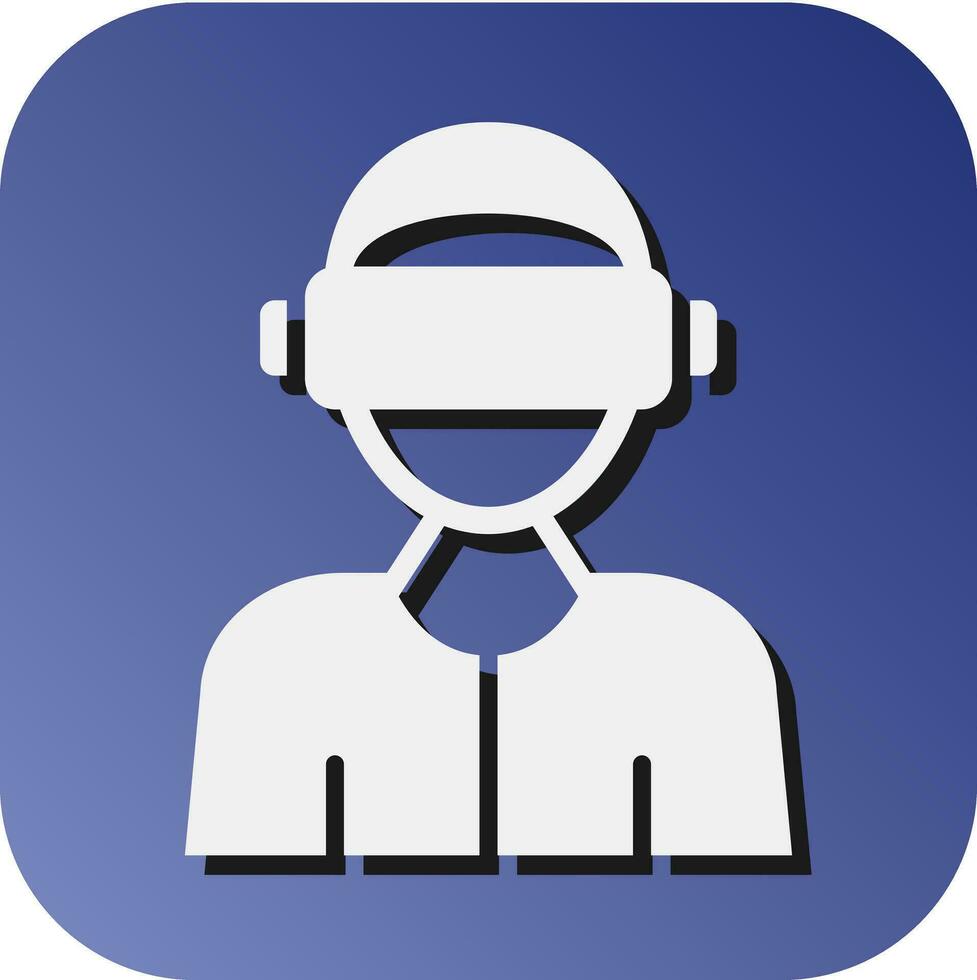 Virtual Reality Vector Glyph Gradient Background Icon For Personal And Commercial Use.