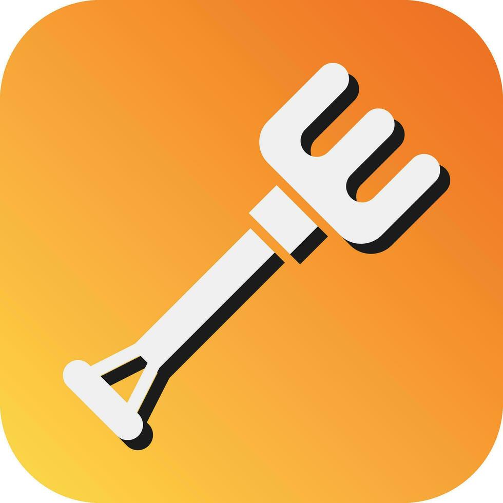 Pitchfork Vector Glyph Gradient Background Icon For Personal And Commercial Use.