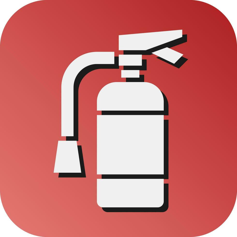 Fire Extinguisher Vector Glyph Gradient Background Icon For Personal And Commercial Use.