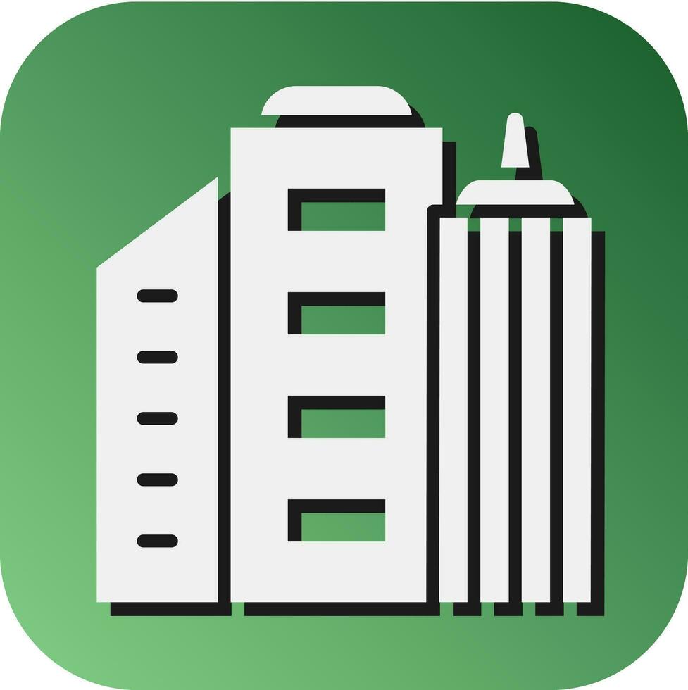 City Vector Glyph Gradient Background Icon For Personal And Commercial Use.