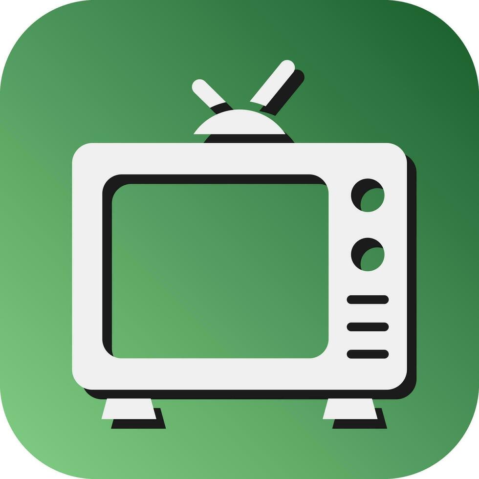 Television Vector Glyph Gradient Background Icon For Personal And Commercial Use.