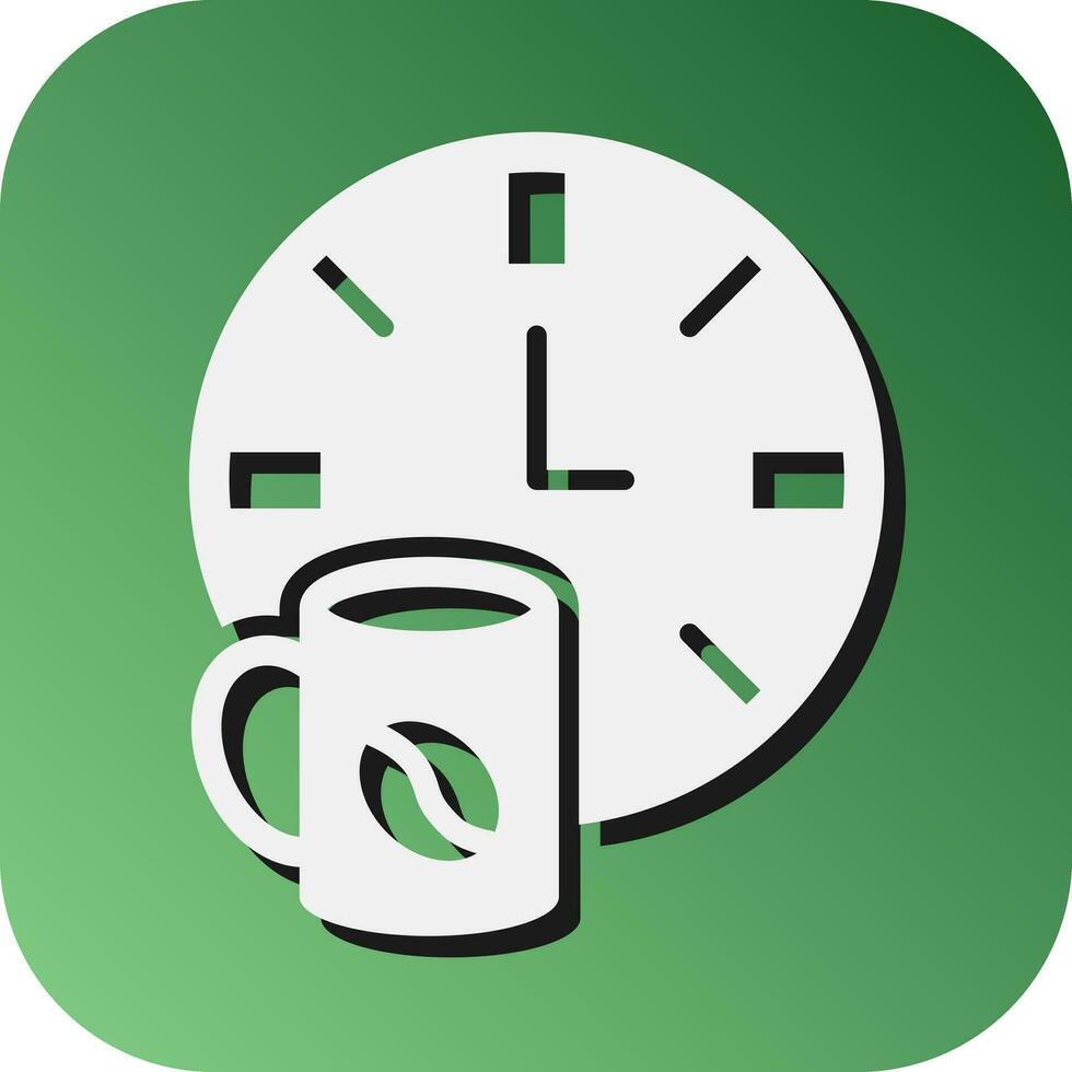 Coffee Time Vector Glyph Gradient Background Icon For Personal And Commercial Use.