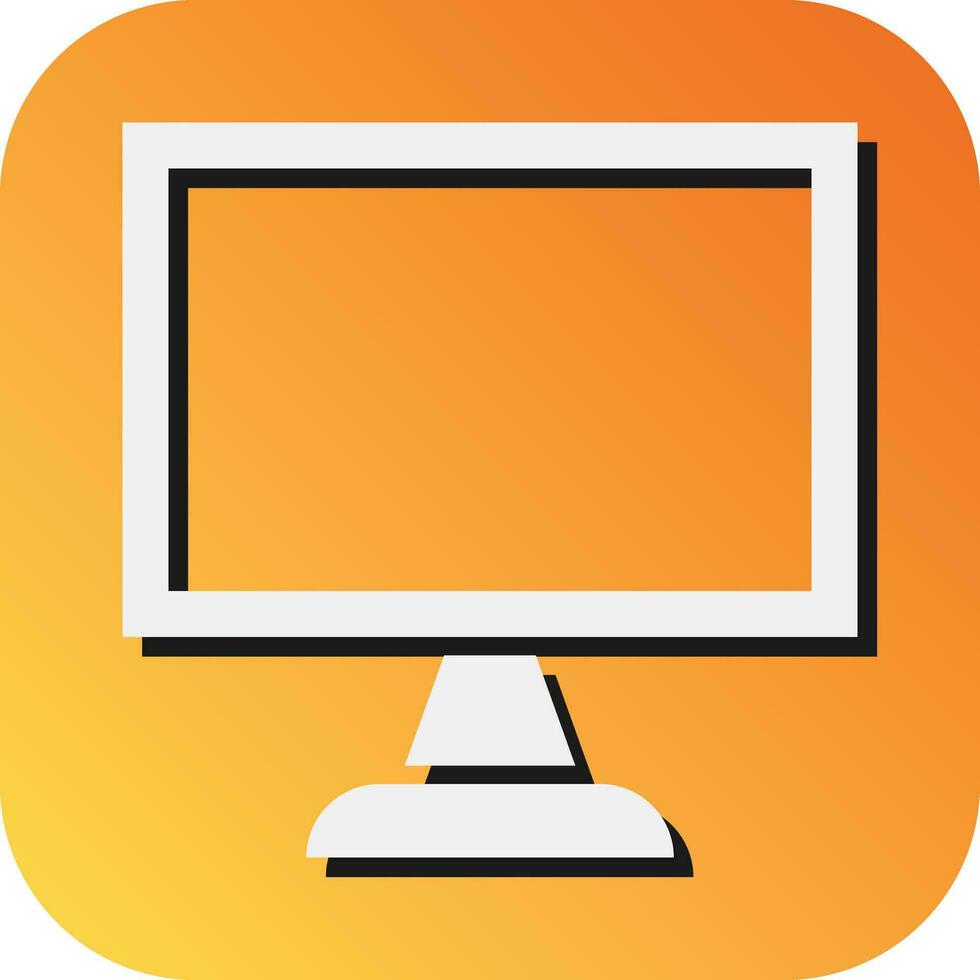 Computer Screen Vector Glyph Gradient Background Icon For Personal And Commercial Use.