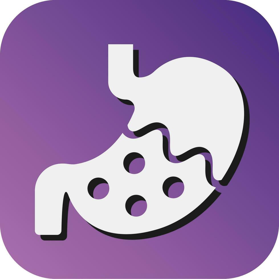 Stomach Vector Glyph Gradient Background Icon For Personal And Commercial Use.