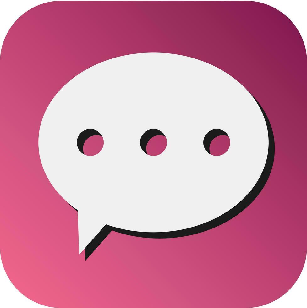 Chat Balloon Vector Glyph Gradient Background Icon For Personal And Commercial Use.