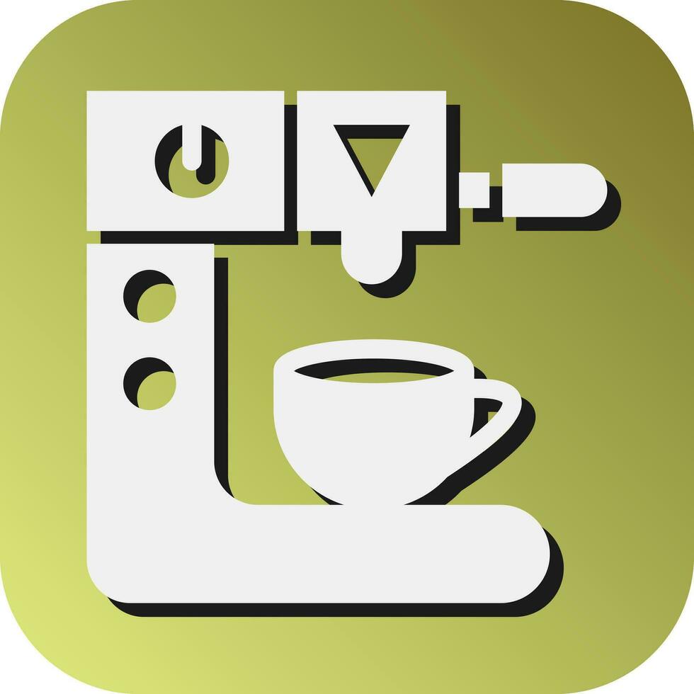 Coffee Maker Machine Vector Glyph Gradient Background Icon For Personal And Commercial Use.