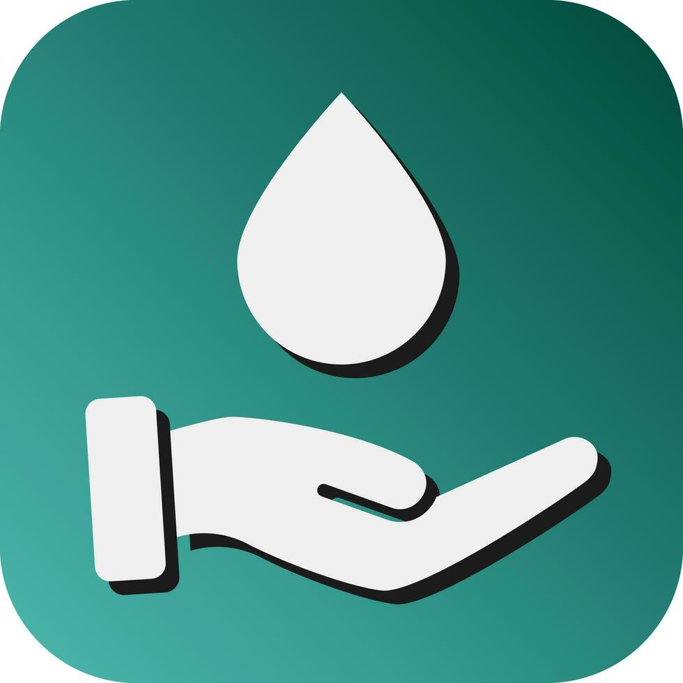 Save Water Vector Glyph Gradient Background Icon For Personal And Commercial Use.