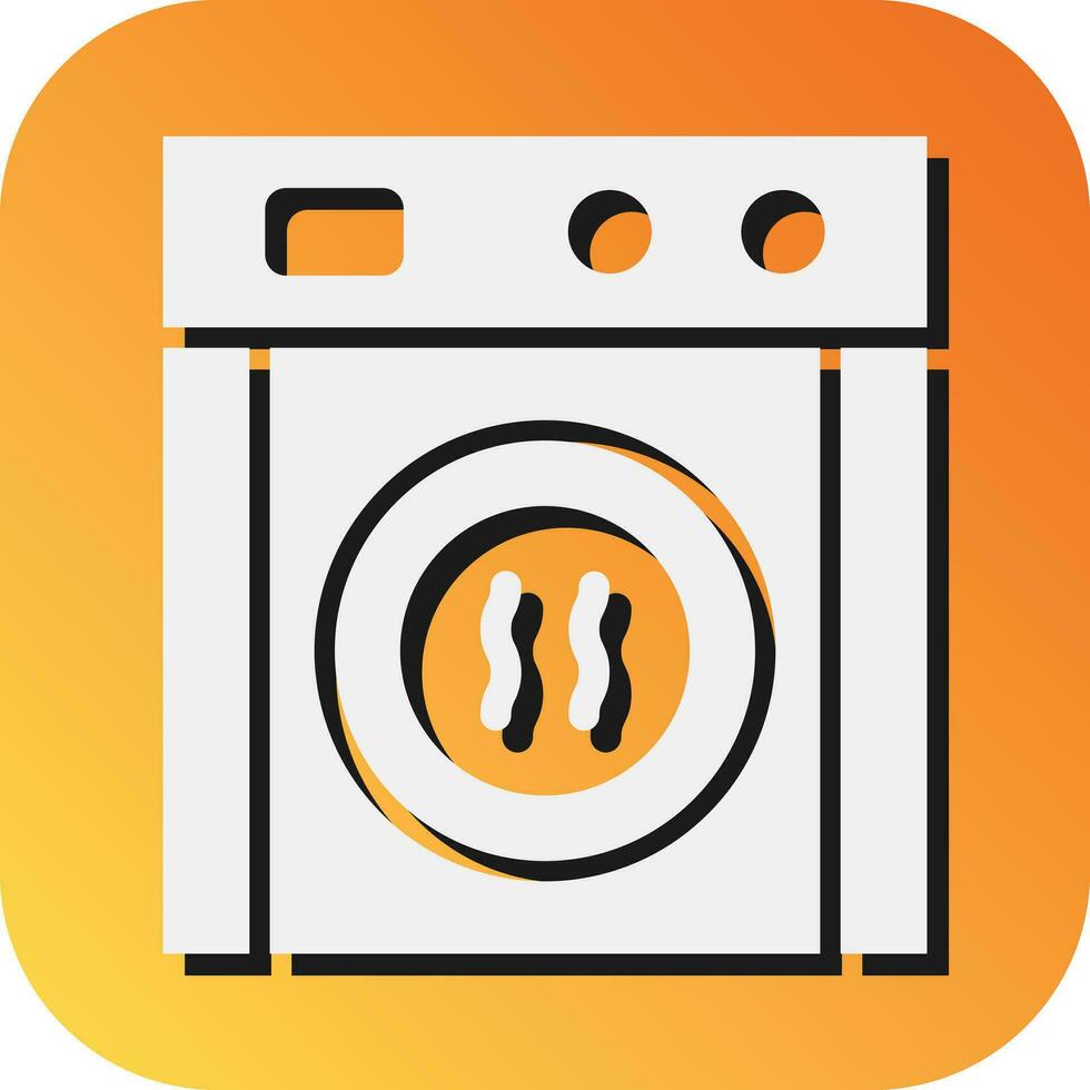 Clothes Dryer Vector Glyph Gradient Background Icon For Personal And Commercial Use.