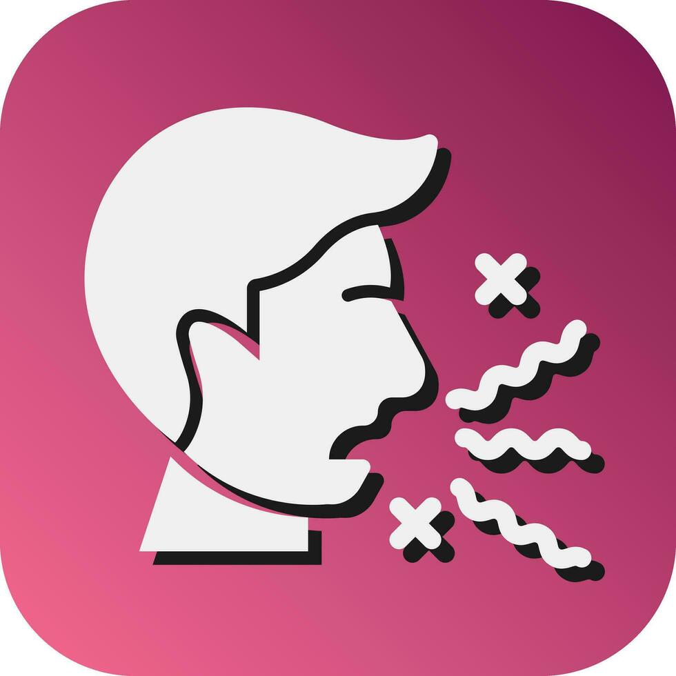 Bad Smell Vector Glyph Gradient Background Icon For Personal And Commercial Use.