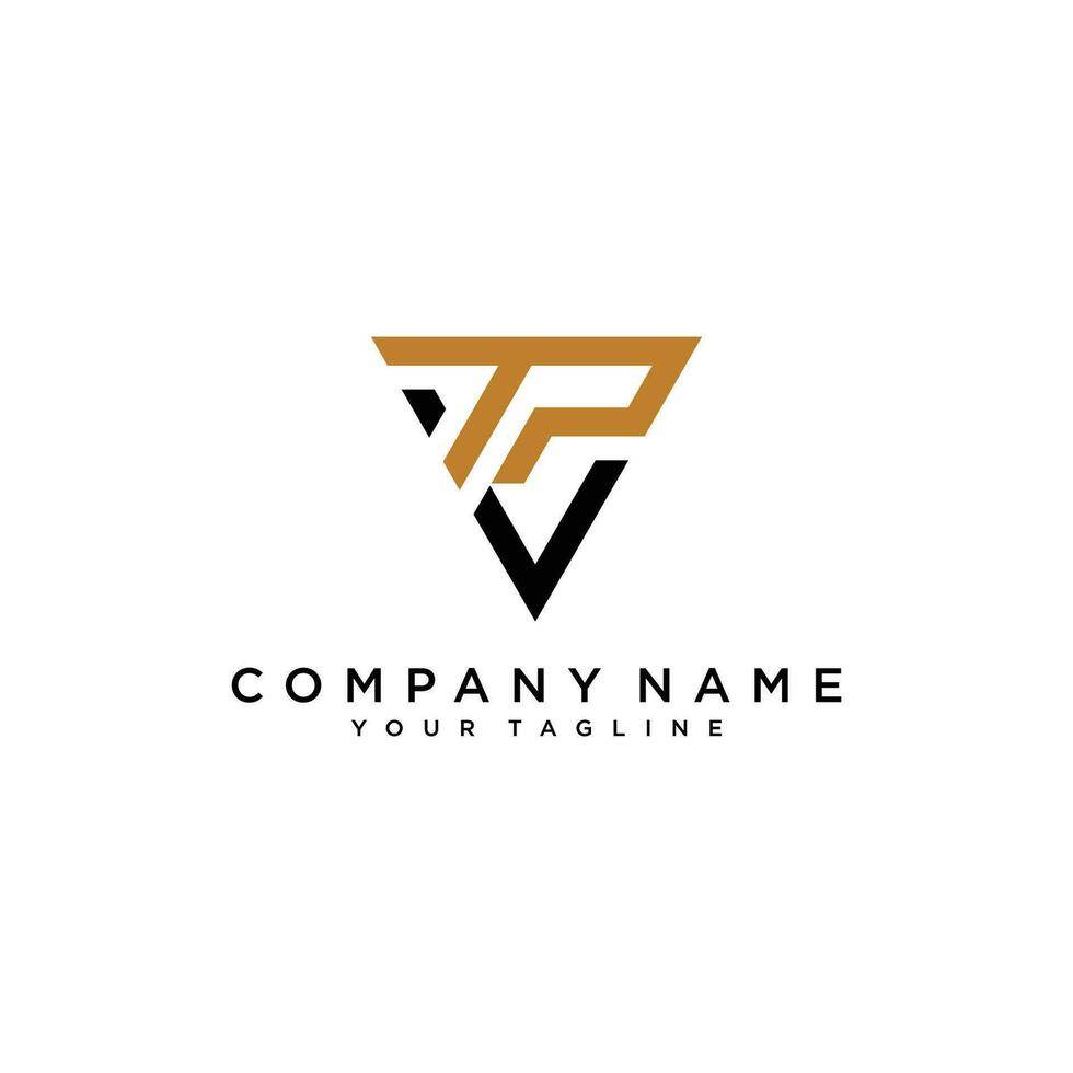 TP or TVP Abstract initial monogram letter alphabet logo design vector